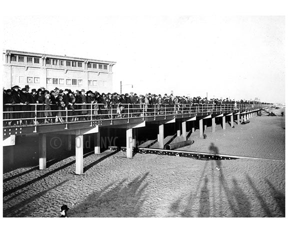 A view from the Boardwalk from the beach looking east from W. 5th street 1922 Old Vintage Photos and Images
