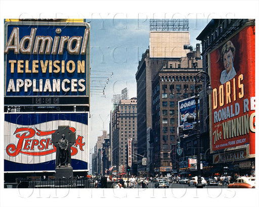 Admiral Television billboard Times Square 1950s Old Vintage Photos and Images