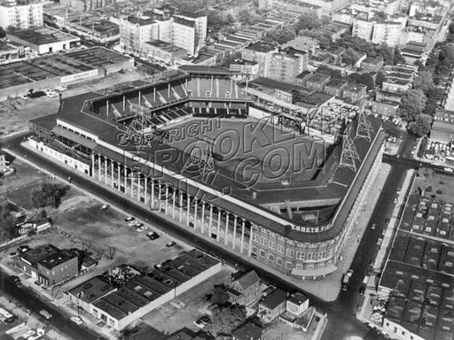 Aerial view of Ebbets Field, 1950s Old Vintage Photos and Images