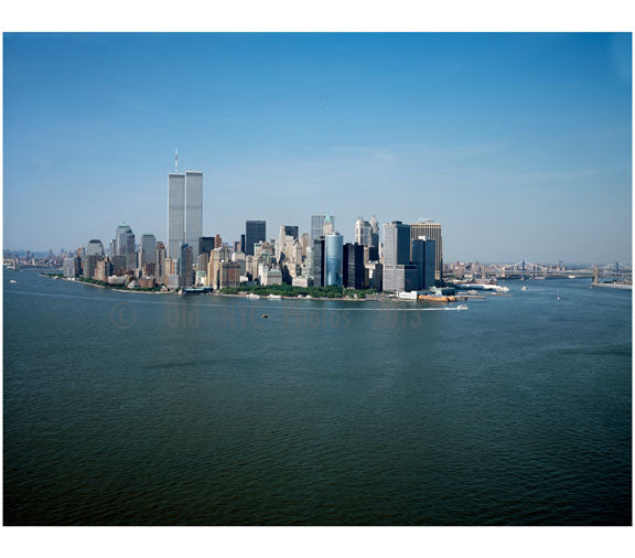 Aerial view of Lower Manhattan Old Vintage Photos and Images