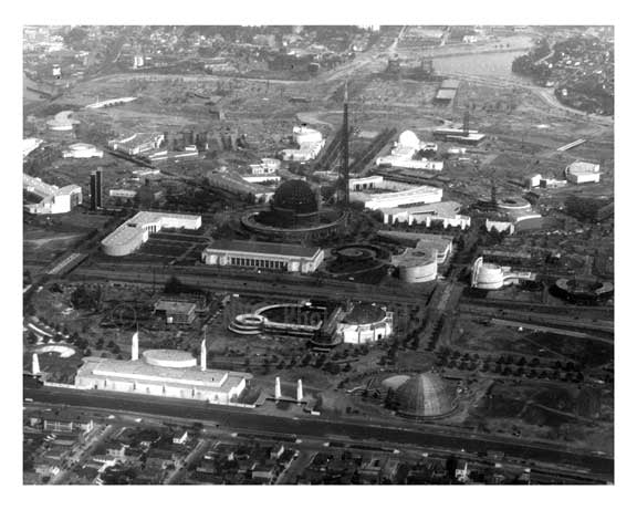 Aerial View of the 1939 Worlds Fair - Flushing - Queens - NYC Old Vintage Photos and Images
