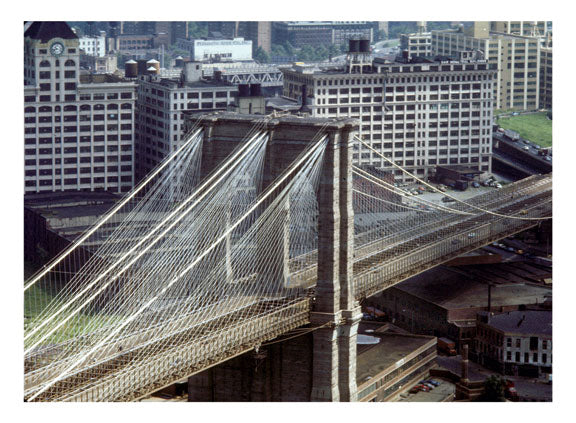 Aerial View of the Brooklyn Bridge Old Vintage Photos and Images