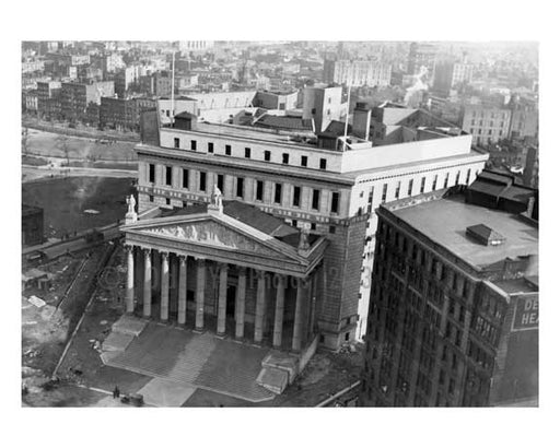 Aerial view of the newly constructed courthouse on Centre StreetCivic Center - Downtown Manhattan   1927 NYC Old Vintage Photos and Images
