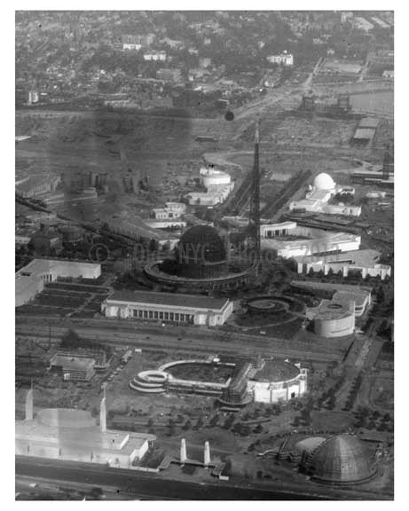 Aerial View the 1939 Worlds Fair - Flushing - Queens - NYC Old Vintage Photos and Images