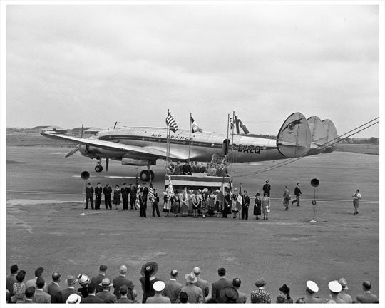Air France on Tarmac at Idlewood Airport 1948 Old Vintage Photos and Images