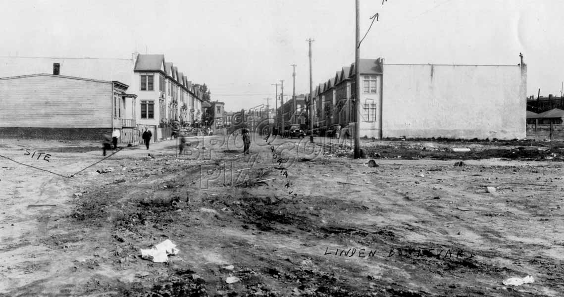 Alabama Avenue looking north from Linden Boulevard under construction, 1930 Old Vintage Photos and Images