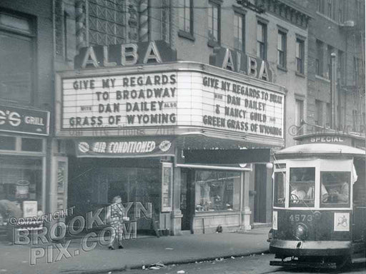 Alba Theater, 250 Flushing Avenue, Bed-Stuy, 1951 Old Vintage Photos and Images