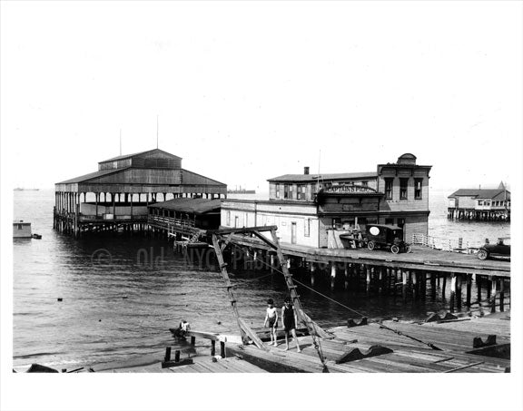 Along the waterfront - 'Captains pier' Old Vintage Photos and Images