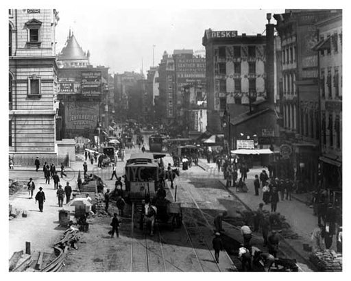 Alternate view of City Hall Park - Centre Street & Chambers 1904 Old Vintage Photos and Images