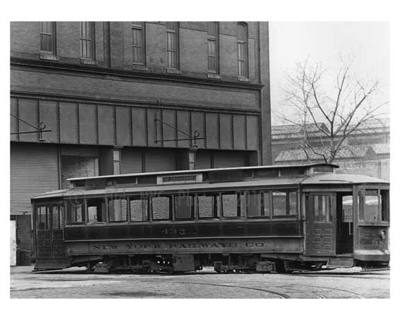 Another upclose shot of Trolley Depot at Lenox Avenue - Harlem NY 1922 Old Vintage Photos and Images