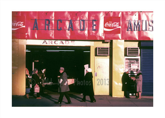 Arcade at Coney Island Boardwalk Old Vintage Photos and Images