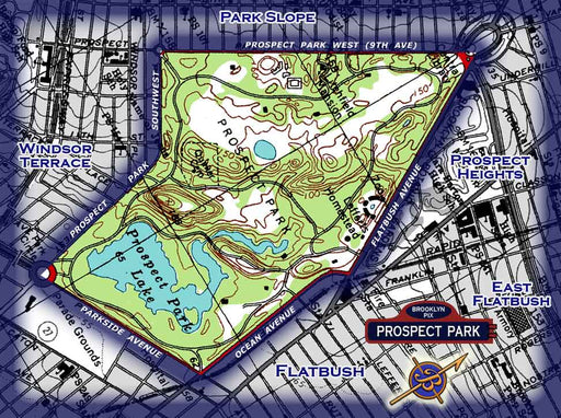 Area map for Prospect Park Old Vintage Photos and Images