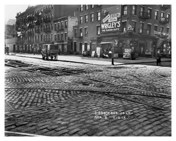 Avenue B & East 14th Street - Alphabet City - Manhattan - New York, NY 1918 A Old Vintage Photos and Images