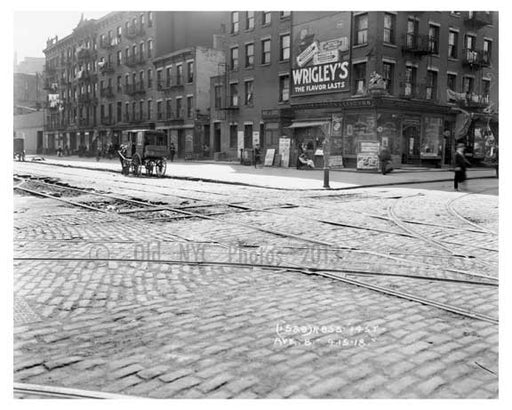 Avenue B & East 14th Street - Alphabet City - Manhattan - New York, NY 1918 B Old Vintage Photos and Images