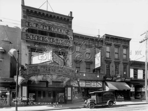 B.F. Keith's Greenpoint Theater, 825-827-831 Manhattan Avenue, 1928 Old Vintage Photos and Images