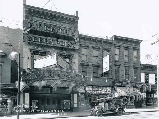B.F. Keith's Greenpoint Theater, 825 Manhattan Avenue, 1928 Old Vintage Photos and Images
