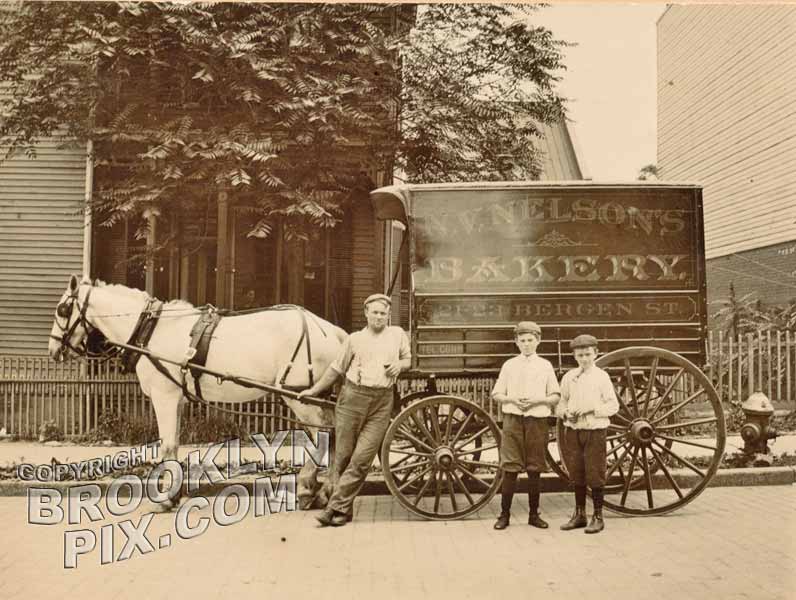 Bakery Wagon of N.V. Nelson, 21-23 Bergen Street c.1910 Old Vintage Photos and Images
