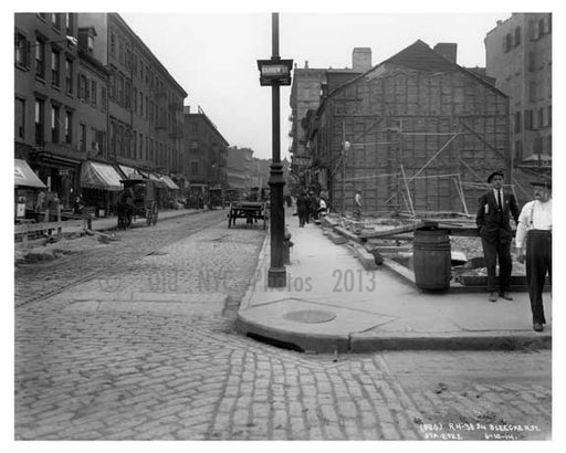 Barrow & Bleecker Streets - Greenwich Village - Manhattan - NYC 1914 Old Vintage Photos and Images