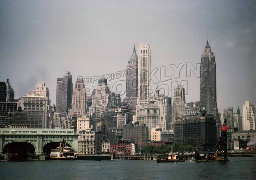 Battery Skyline, 1958 Old Vintage Photos and Images