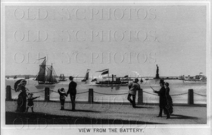 Battery view of Statue of Liberty Old Vintage Photos and Images