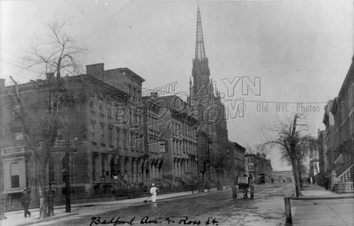 Bedford Avenue northwest to Ross Street, 1908 Old Vintage Photos and Images