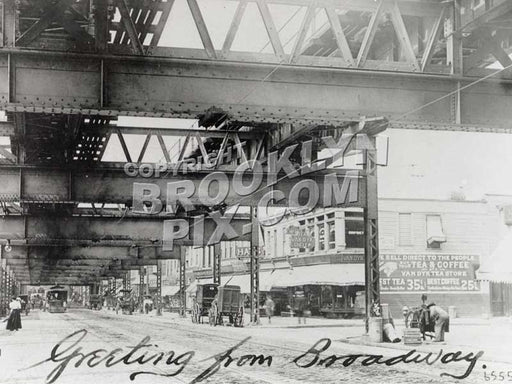 Beneath Broadway Brooklyn El prior to rebuilding, 1911 Old Vintage Photos and Images