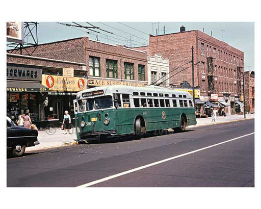 Bergen Street Bus - Crown Heights - Brooklyn, NY 1950s Old Vintage Photos and Images