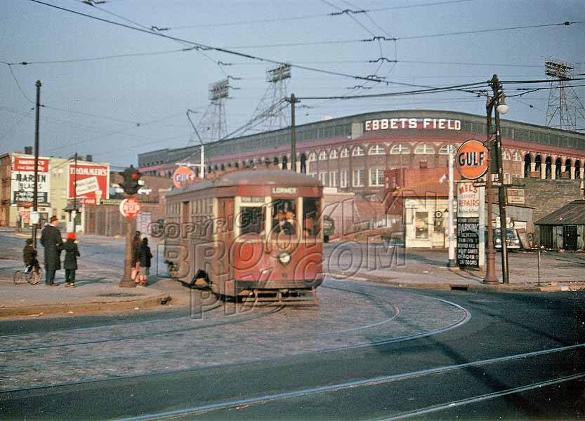 Best Ebbets Field color photo taken from Empire Boulevard and Franklin Avenue Old Vintage Photos and Images