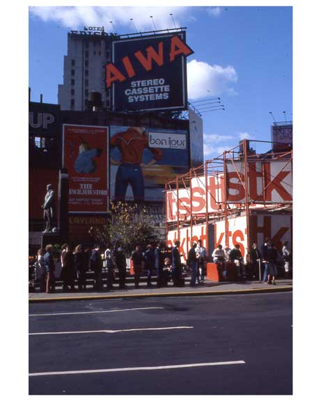 Billboards standing tall in 1970s Times Square II Old Vintage Photos and Images