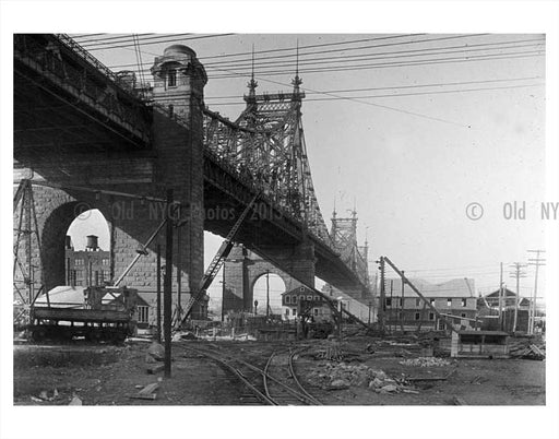 Blackwell Island  with Queensboro bridge in view Old Vintage Photos and Images