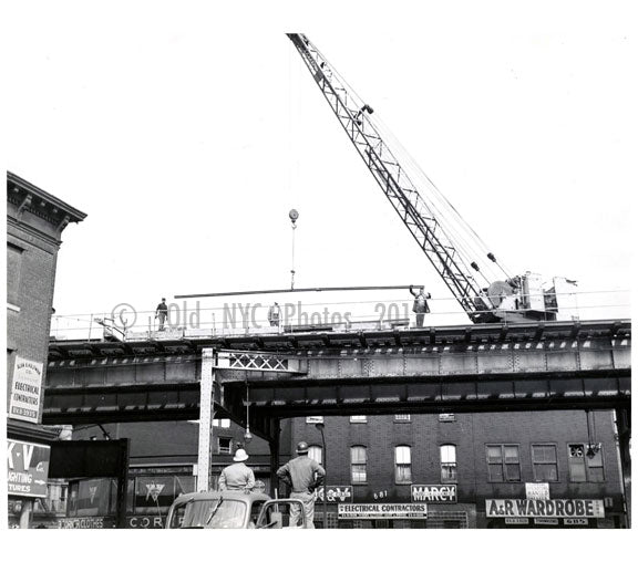 BMT work crane lift rails on the line Old Vintage Photos and Images