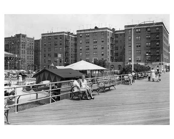Boardwalk at Brighton Beach  Brooklyn NY 1956 Old Vintage Photos and Images
