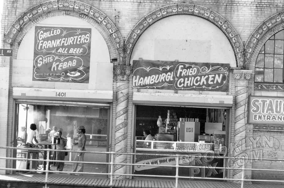 Boardwalk food concession at Stauch's Baths, 1973 Old Vintage Photos and Images