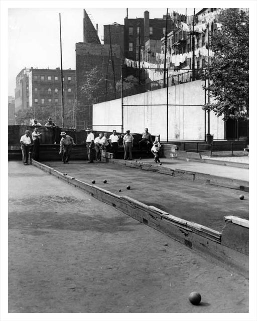 Bocce Ball Lower East Side 1940s Old Vintage Photos and Images