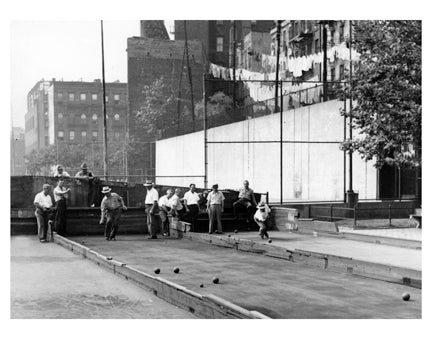Bocce Ball Lower East Side 1940s Old Vintage Photos and Images