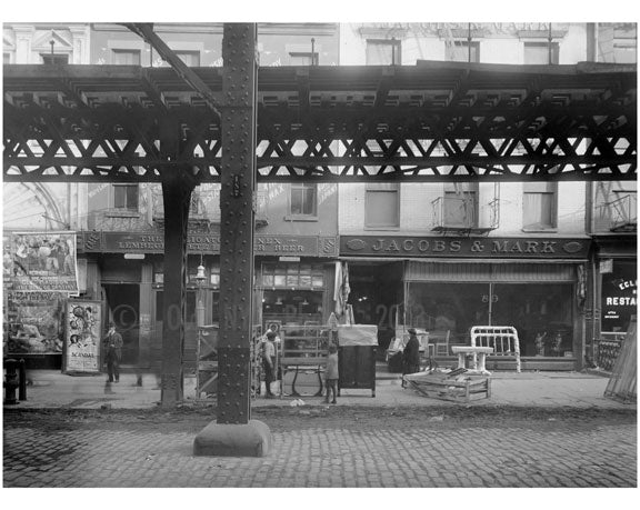 Bowery - between Hester & Canal Streets  1915 Old Vintage Photos and Images