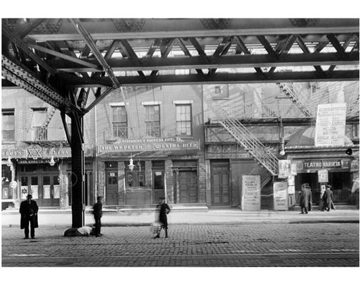 Bowery - between  Stanton & Rivingotn Street  1915 Old Vintage Photos and Images