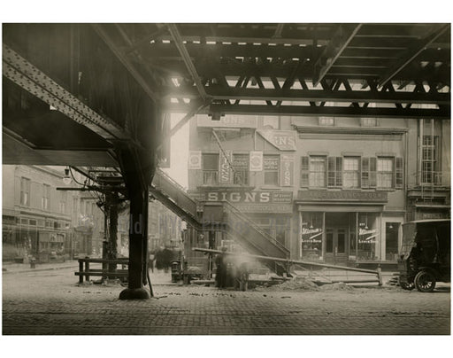 Bowery - east side - at Houston Street 1915 Old Vintage Photos and Images