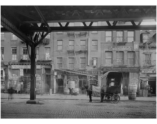 Bowery - east side - between 1st & 2nd Streets 1915 Old Vintage Photos and Images