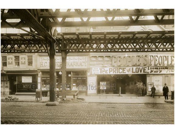 Bowery - east side - between Delancey & Rivington Street 1915 Old Vintage Photos and Images