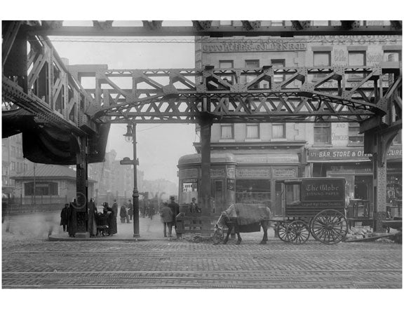 Bowery -view east at Delancey Street  1915 Old Vintage Photos and Images