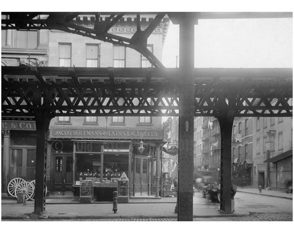 Bowery - view east at  Hester Street  1915 Old Vintage Photos and Images