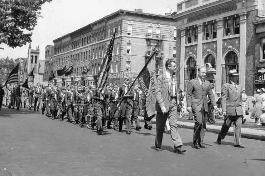 Boy Scout Parade--Anniversary Day, June 10, 1948--at Fourth Avenue and 52nd Street Old Vintage Photos and Images