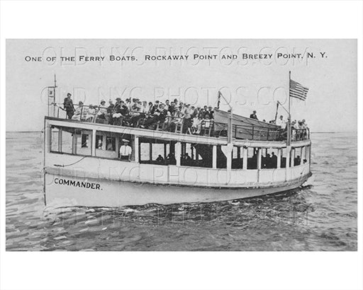Breezy Point Ferry Commander Boat Rockaway Point 1935 Old Vintage Photos and Images
