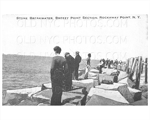 Breezy Point Rockaway Point Stone Breakwater 1930 Old Vintage Photos and Images