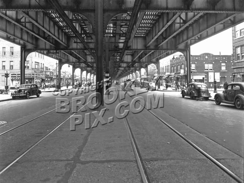 Brighton Beach Avenue west to Brighton 3rd Street, 1945 Old Vintage Photos and Images
