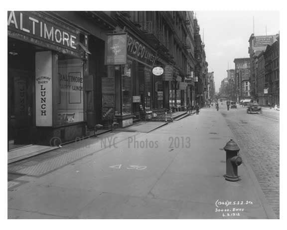 Broadway  1912 - Tribeca Downtown Manhattan NYC A Old Vintage Photos and Images