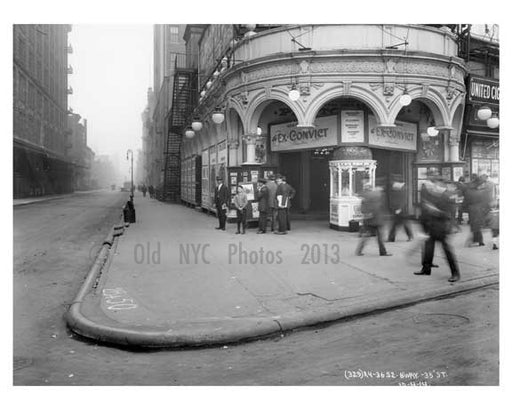 Broadway & 35th Street - Midtown Manhattan - NY 1914 C Old Vintage Photos and Images