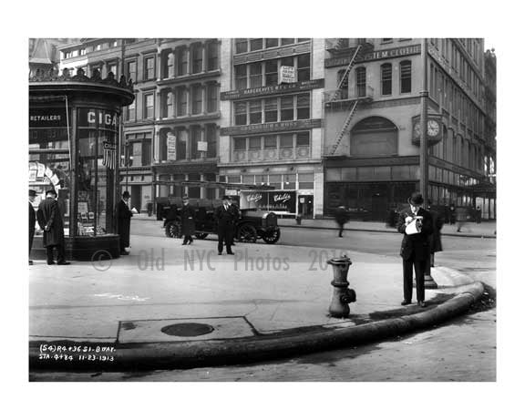 Broadway & 36th Street -  Midtown Manhattan  NY 1913 B Old Vintage Photos and Images