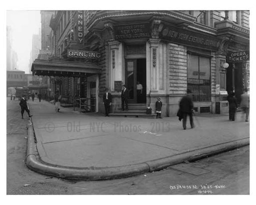 Broadway  & 38th  Street - Midtown Manhattan - NY 1914 F Old Vintage Photos and Images